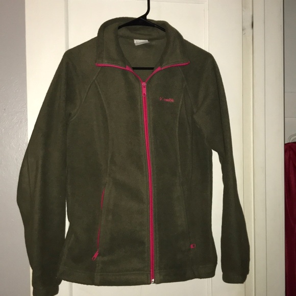 Columbia Jackets & Blazers - Forest Green Columbia Zip Up Fleece Jacket